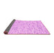 Sideview of Abstract Pink Contemporary Rug, con1881pnk