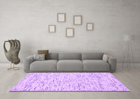 Machine Washable Abstract Purple Contemporary Rug, wshcon1881pur