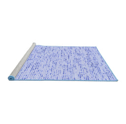 Sideview of Machine Washable Abstract Blue Contemporary Rug, wshcon1881blu