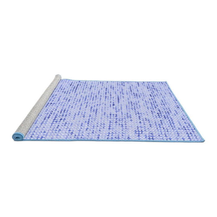 Sideview of Machine Washable Abstract Blue Contemporary Rug, wshcon1881blu
