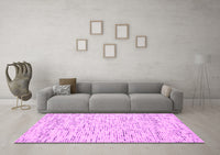 Machine Washable Abstract Pink Contemporary Rug, wshcon1881pnk