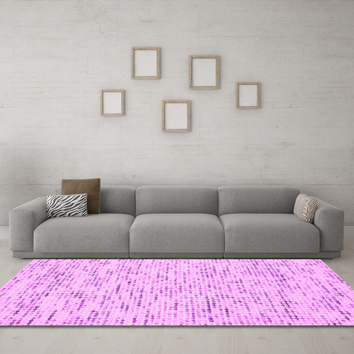 Machine Washable Abstract Pink Contemporary Rug in a Living Room, wshcon1881pnk