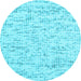 Round Machine Washable Abstract Light Blue Contemporary Rug, wshcon1881lblu