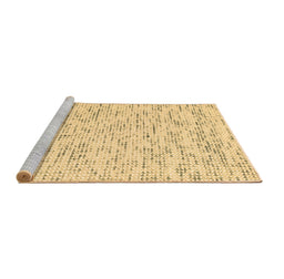 Sideview of Machine Washable Abstract Brown Contemporary Rug, wshcon1881brn