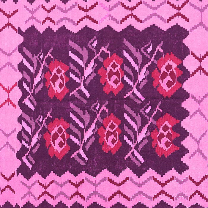 Square Abstract Pink Contemporary Rug, con1882pnk