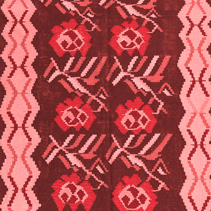 Machine Washable Abstract Red Contemporary Rug, wshcon1882red