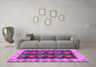 Machine Washable Abstract Purple Contemporary Area Rugs in a Living Room, wshcon1882pur