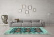 Machine Washable Abstract Light Blue Contemporary Rug in a Living Room, wshcon1882lblu