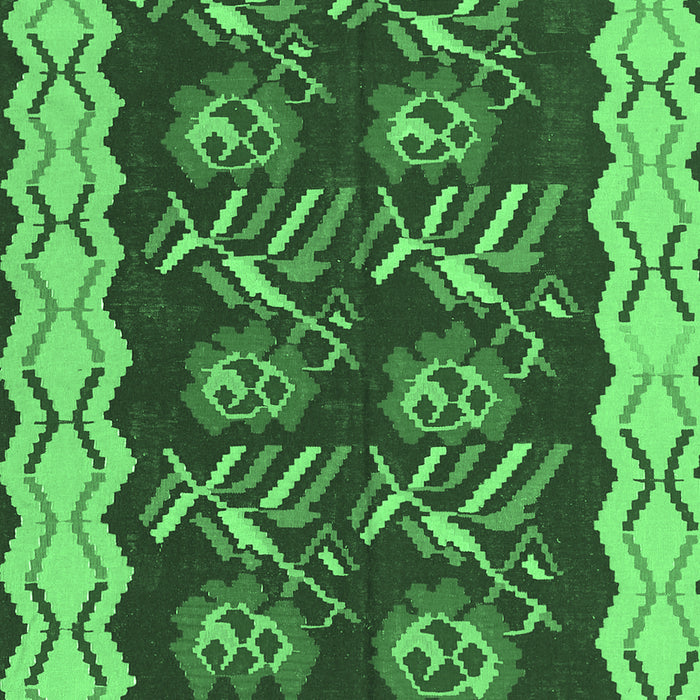 Machine Washable Abstract Emerald Green Contemporary Area Rugs, wshcon1882emgrn