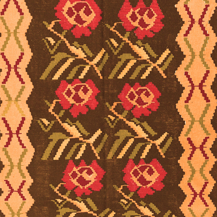 Abstract Orange Contemporary Rug, con1882org