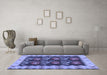 Machine Washable Abstract Blue Contemporary Rug in a Living Room, wshcon1882blu