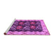 Sideview of Machine Washable Abstract Purple Contemporary Area Rugs, wshcon1882pur