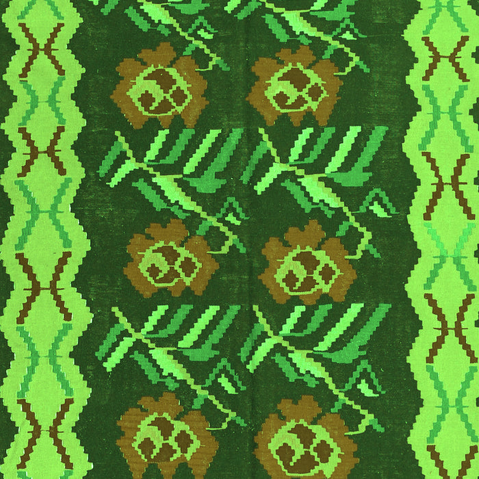 Abstract Green Contemporary Rug, con1882grn