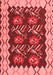 Abstract Red Contemporary Area Rugs