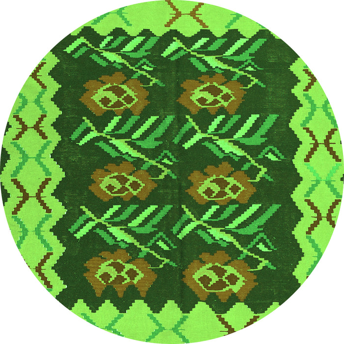 Machine Washable Abstract Green Contemporary Area Rugs, wshcon1882grn