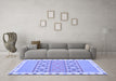 Machine Washable Abstract Blue Contemporary Rug in a Living Room, wshcon1883blu