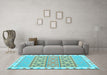 Machine Washable Abstract Light Blue Contemporary Rug in a Living Room, wshcon1883lblu