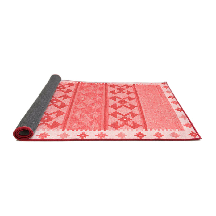 Abstract Red Contemporary Area Rugs