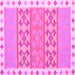 Square Abstract Pink Contemporary Rug, con1883pnk