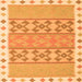 Serging Thickness of Abstract Orange Contemporary Rug, con1883org