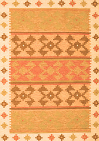 Abstract Orange Contemporary Rug, con1883org