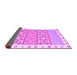 Sideview of Abstract Purple Contemporary Rug, con1883pur