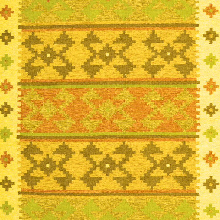 Abstract Yellow Contemporary Rug, con1883yw