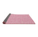 Thickness of Contemporary Dark Hot Pink Modern Rug, con1884