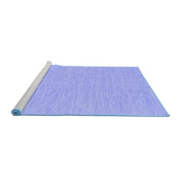 Sideview of Machine Washable Abstract Blue Contemporary Rug, wshcon1884blu