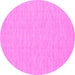 Round Abstract Pink Contemporary Rug, con1884pnk