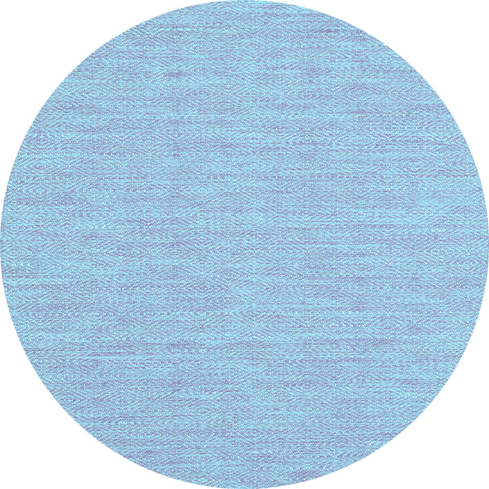 Round Abstract Light Blue Contemporary Rug, con1884lblu