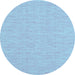 Round Abstract Light Blue Contemporary Rug, con1884lblu