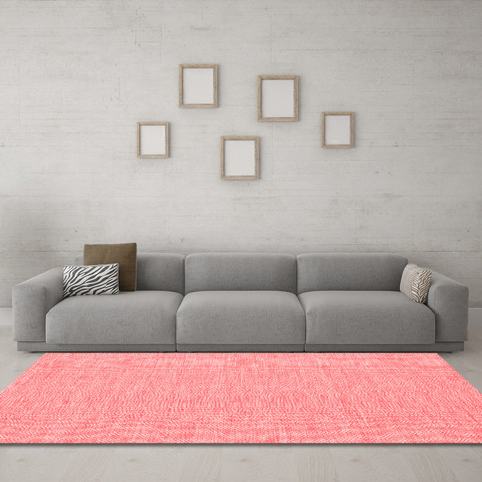 Contemporary Red Washable Rugs