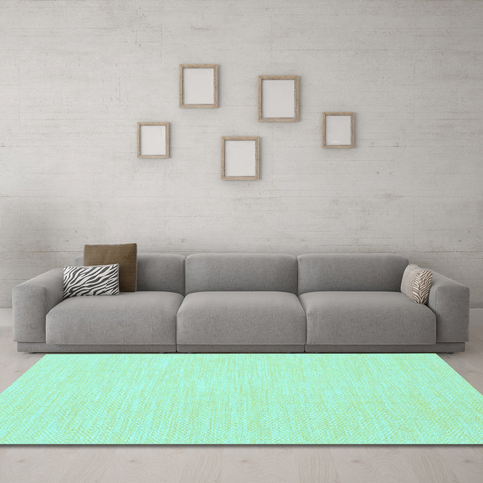 Machine Washable Abstract Light Blue Contemporary Rug in a Living Room, wshcon1885lblu