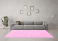 Machine Washable Abstract Pink Contemporary Rug, wshcon1885pnk