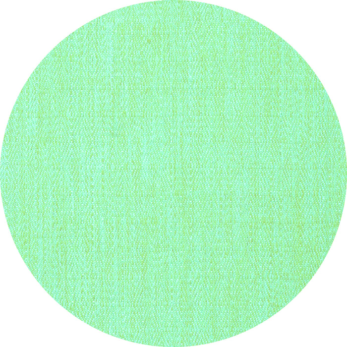 Round Machine Washable Abstract Turquoise Contemporary Area Rugs, wshcon1885turq