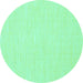 Round Machine Washable Abstract Turquoise Contemporary Area Rugs, wshcon1885turq