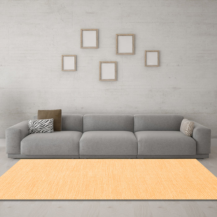 Machine Washable Abstract Orange Contemporary Area Rugs in a Living Room, wshcon1885org