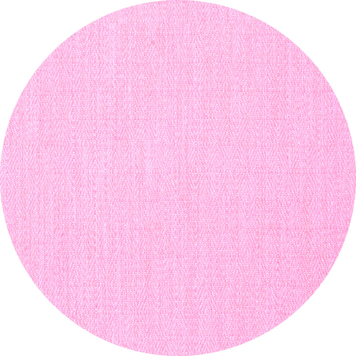Round Machine Washable Abstract Pink Contemporary Rug, wshcon1885pnk