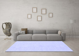 Machine Washable Abstract Blue Contemporary Rug in a Living Room, wshcon1885blu