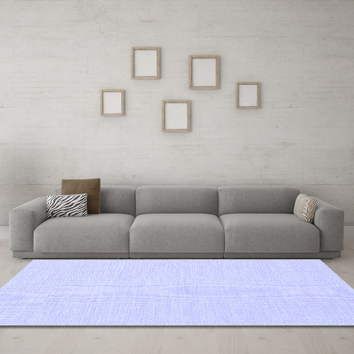 Machine Washable Abstract Blue Contemporary Rug in a Living Room, wshcon1885blu