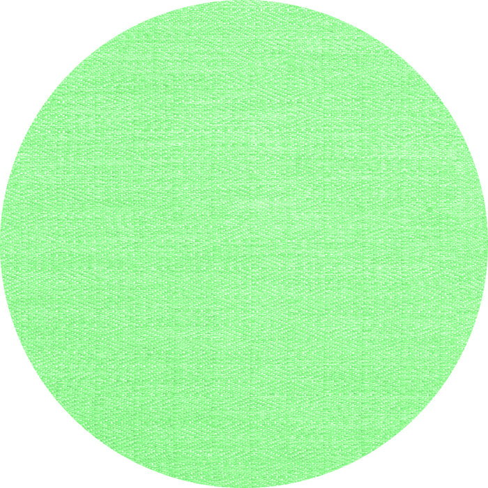 Round Machine Washable Abstract Emerald Green Contemporary Area Rugs, wshcon1885emgrn