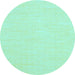 Round Abstract Light Blue Contemporary Rug, con1885lblu