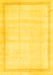 Machine Washable Solid Yellow Modern Rug, wshcon1886yw