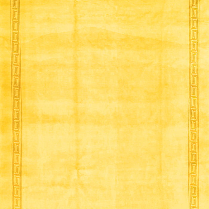 Machine Washable Solid Yellow Modern Rug, wshcon1886yw