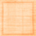 Round Machine Washable Solid Orange Modern Area Rugs, wshcon1886org