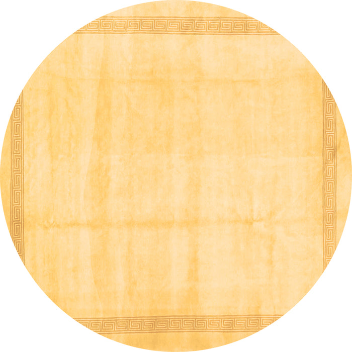 Round Solid Brown Modern Rug, con1886brn