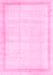 Machine Washable Solid Pink Modern Rug, wshcon1886pnk