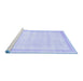 Sideview of Machine Washable Solid Blue Modern Rug, wshcon1886blu