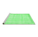 Sideview of Machine Washable Solid Emerald Green Modern Area Rugs, wshcon1886emgrn